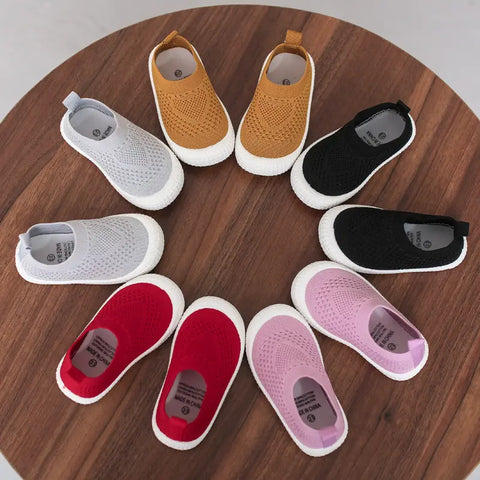 Children's Knitted Mesh Sneakers Baby Non-slip Toddler Shoes
