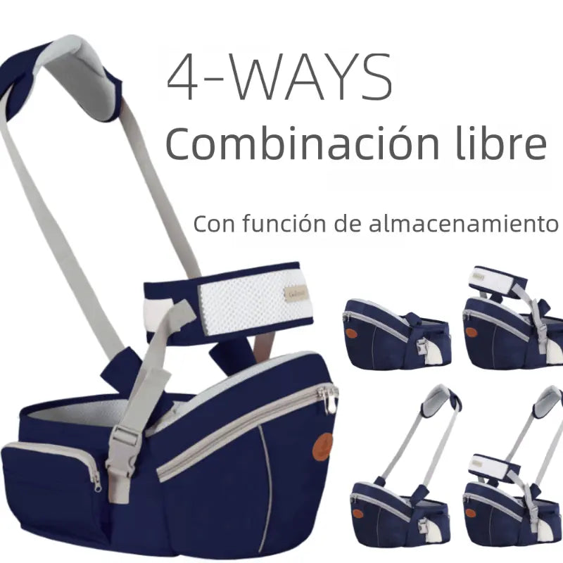 4 way multifunctional baby hip seat carrier with storage pouch