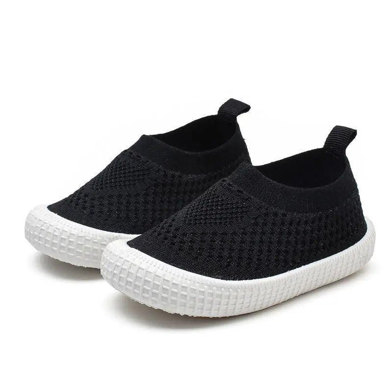 Baby Knitted Mesh Sneakers | Breathable Slip-On Toddler Shoes