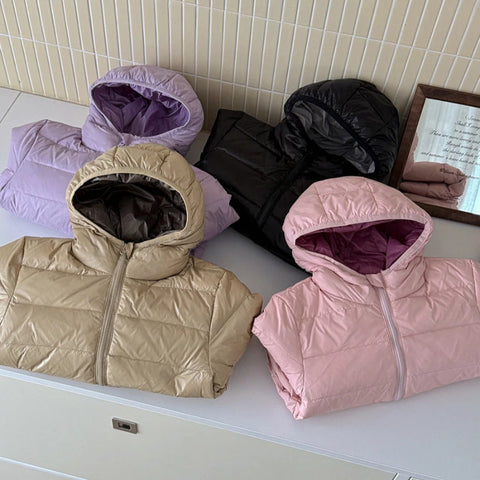 Kids Lightweight Hooded Puffer Jacket | Padded Coat