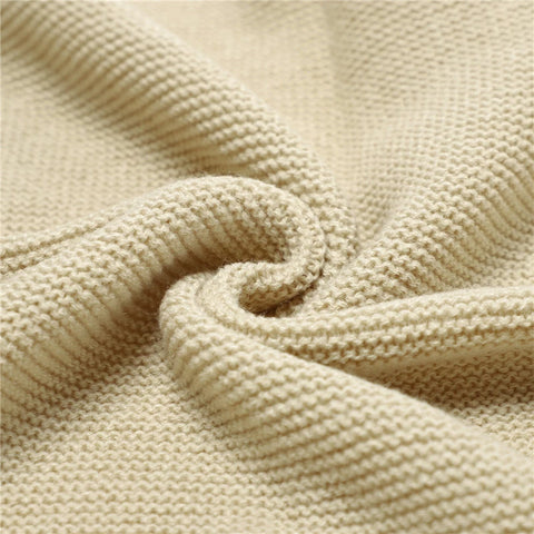Knitted Baby Blanket | Ruffle Trim Swaddle Wrap