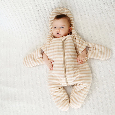 Baby Starfish Sleeping Bag | Cotton Striped Sleep Suit
