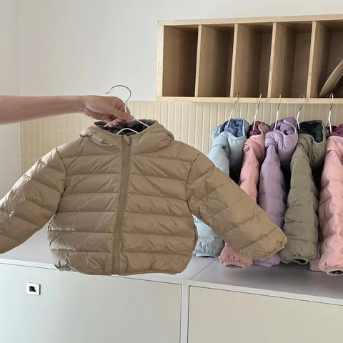 Kids Lightweight Hooded Puffer Jacket | Padded Coat