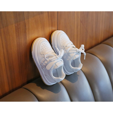 Children's White Shoes Sneakers Lightweight Non-slip Boys Casual Soft Bottom Baby Sneakers