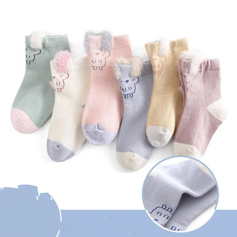 12 pairs of cute animal cotton baby socks