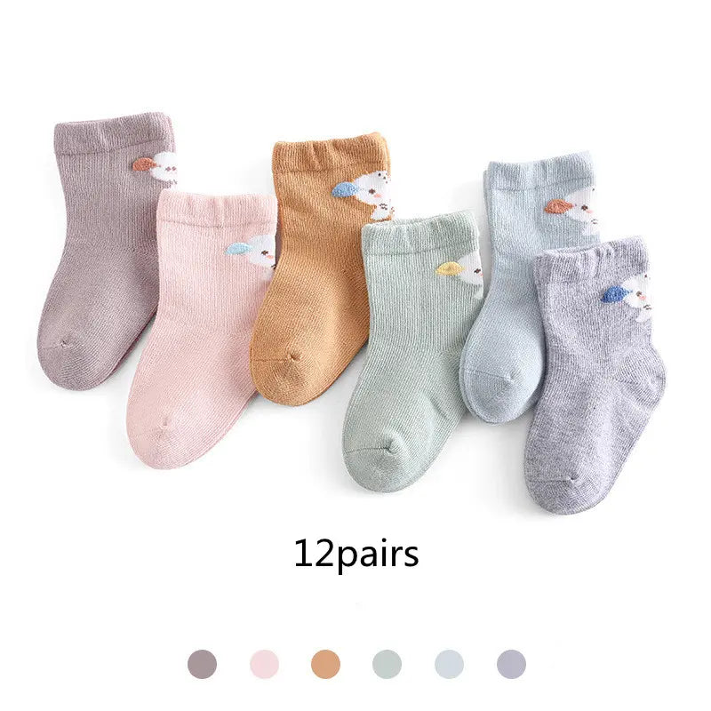 Soft cotton animal socks for babies and toddlers