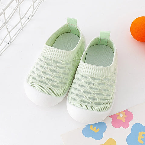 Breathable baby sock trainers slip on soft sole
