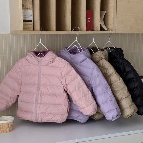 Kids Lightweight Hooded Puffer Jacket | Padded Coat