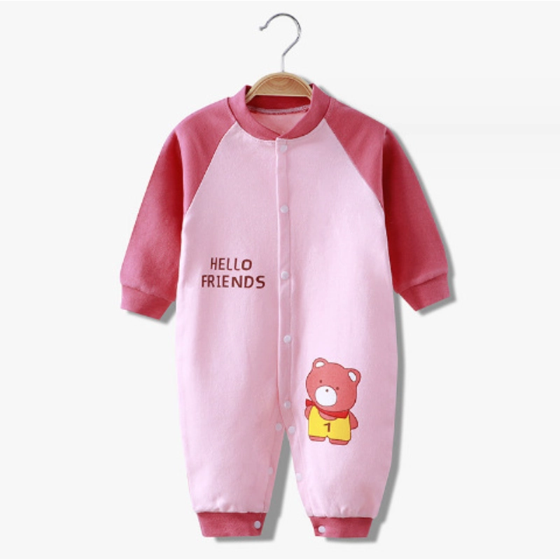 Cotton baby jumpsuit long sleeve cartoon print
