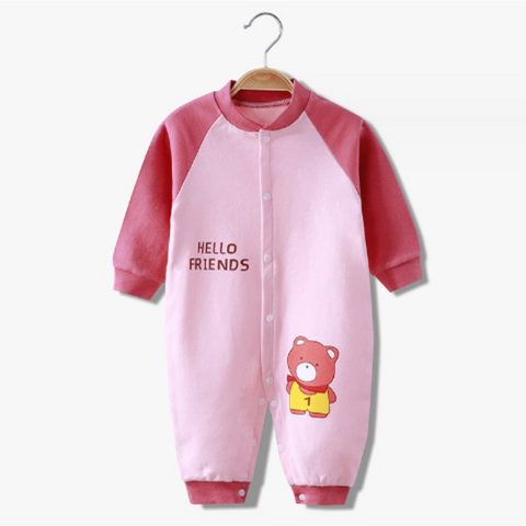 Cotton baby jumpsuit long sleeve cartoon print