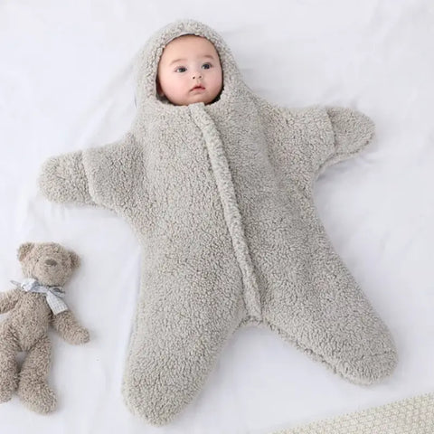 Baby Starfish Sleeping Bag | Fleece Hooded Sleep Sack