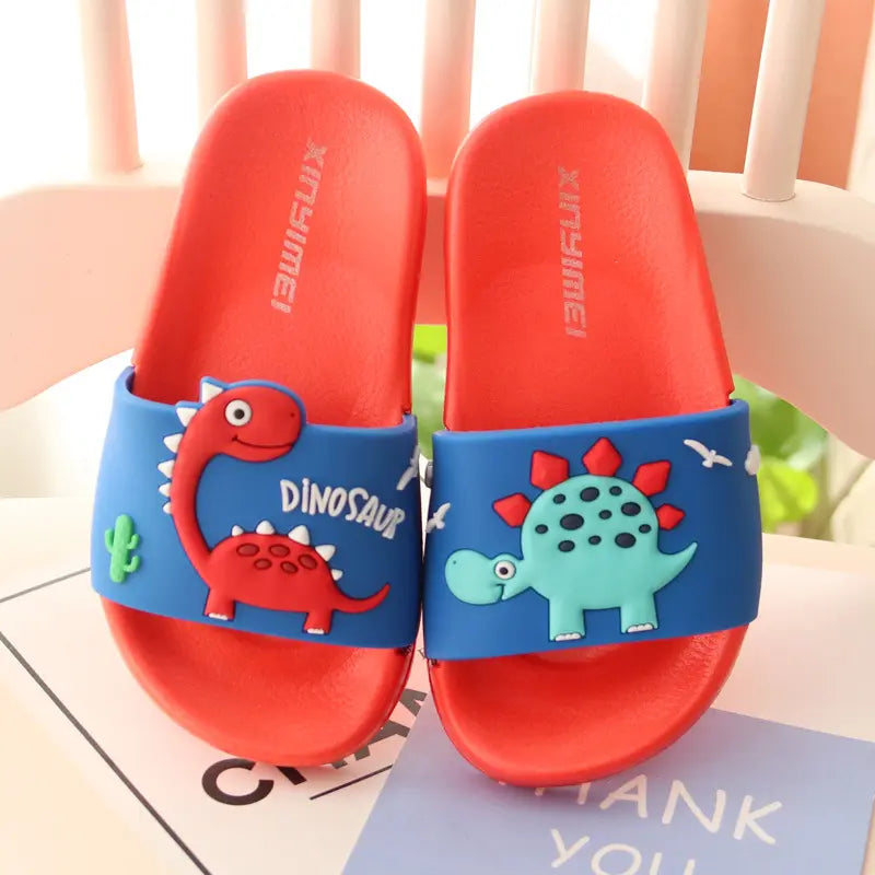 Kids Dinosaur Slides | Cute 3D Soft Sole Sandals