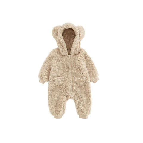 Baby Fleece Jumpsuit | Hooded Winter Pramsuit & Romper