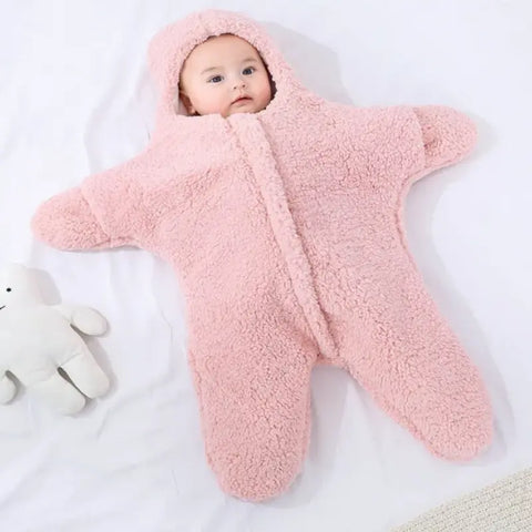 Baby Starfish Sleeping Bag | Fleece Hooded Sleep Sack