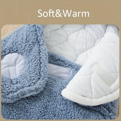 Fluffy Fleece Baby Swaddle Blanket | Bunny Ear Hooded Wrap