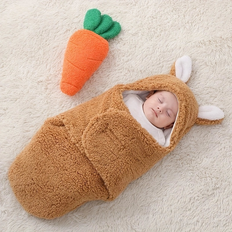 Soft fleece newborn sleeping bag swaddle sack